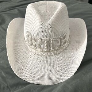 Bride cowboy hat